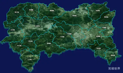 threejs河源市紫金县geoJson地图3d地图自定义贴图加CSS3D标签